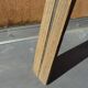 Paire de ski en bois et bâton pour enfant