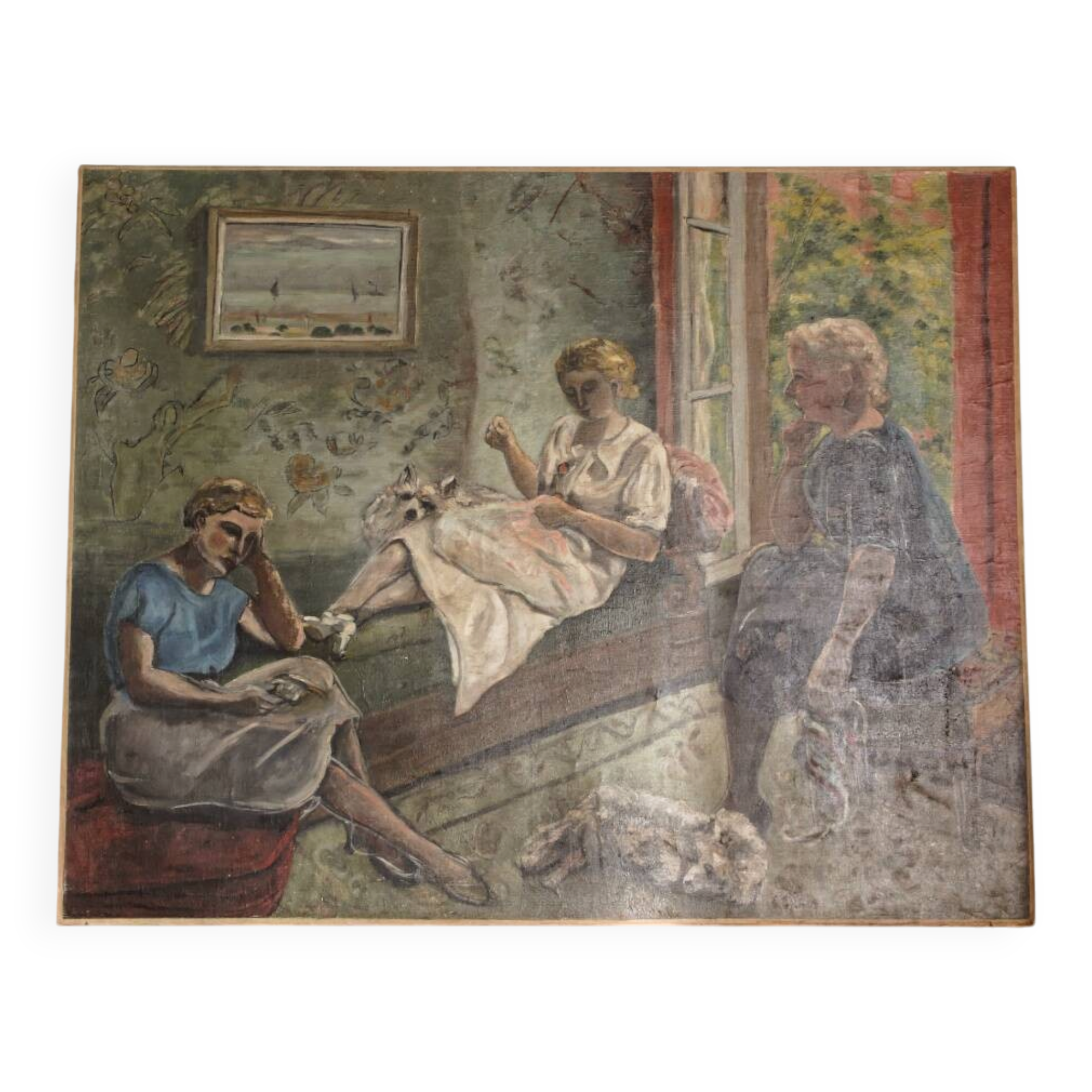 Monumental oil on canvas, post-Fauvist, 1925-1945.