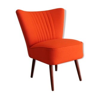 Fauteuil cocktail orange années 50