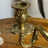 Two-arm chandelier, rocaille style, in bronze