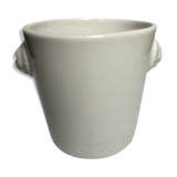 White porcelain pot cover limoges lion's head