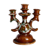 Candlestick three ceramic branches Vallauris the 1950s vintage
