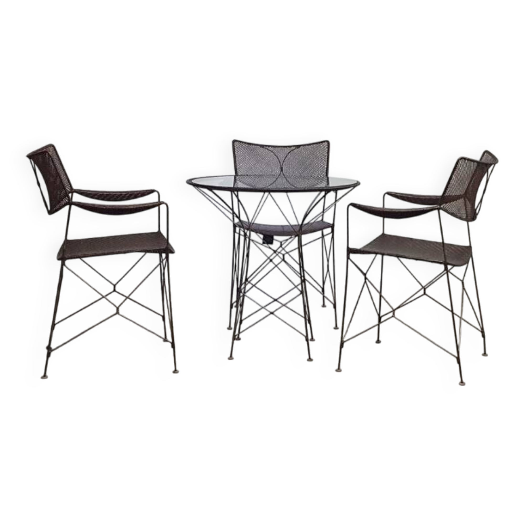 Beautiful dining set designed by Yuzuru Yamakawa. The chairs and table are