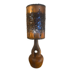 Lampe céramique cuivre