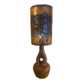 Lampe céramique cuivre Accolay vintage