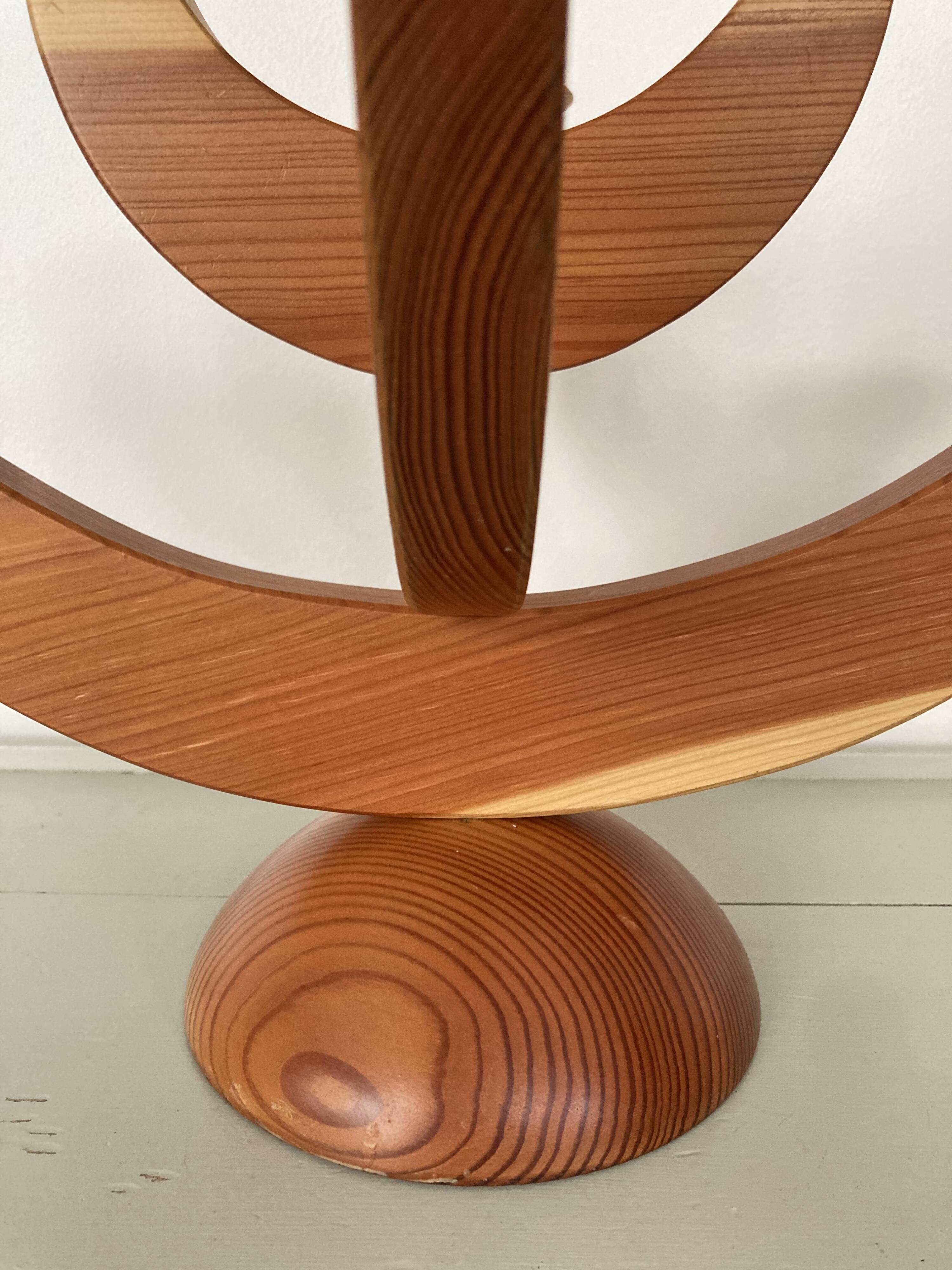 Large Swedish folding candle holder solid wood