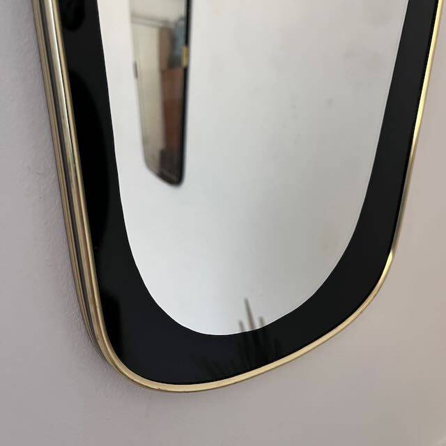 Large 1950s rearview mirror