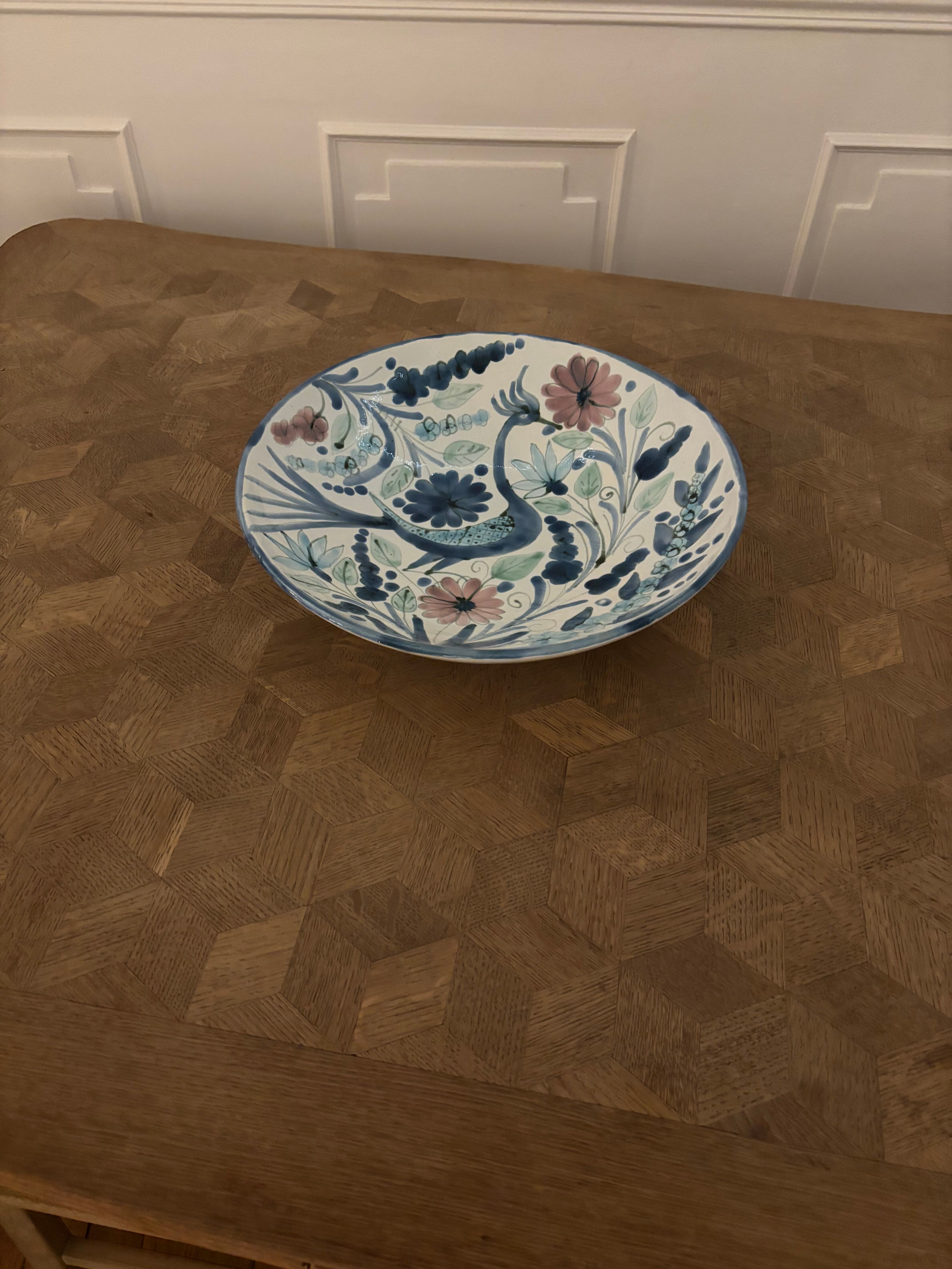 Ceramic plate signed Maja