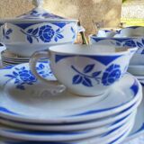 Table service Digoin Sarreguemines - blue and white