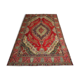 Tapis persan fait à la main en laine rouge 283x420cm