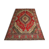 Tapis persan fait à la main en laine rouge 283x420cm