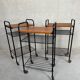 Vintage side table/70s trolley in teak