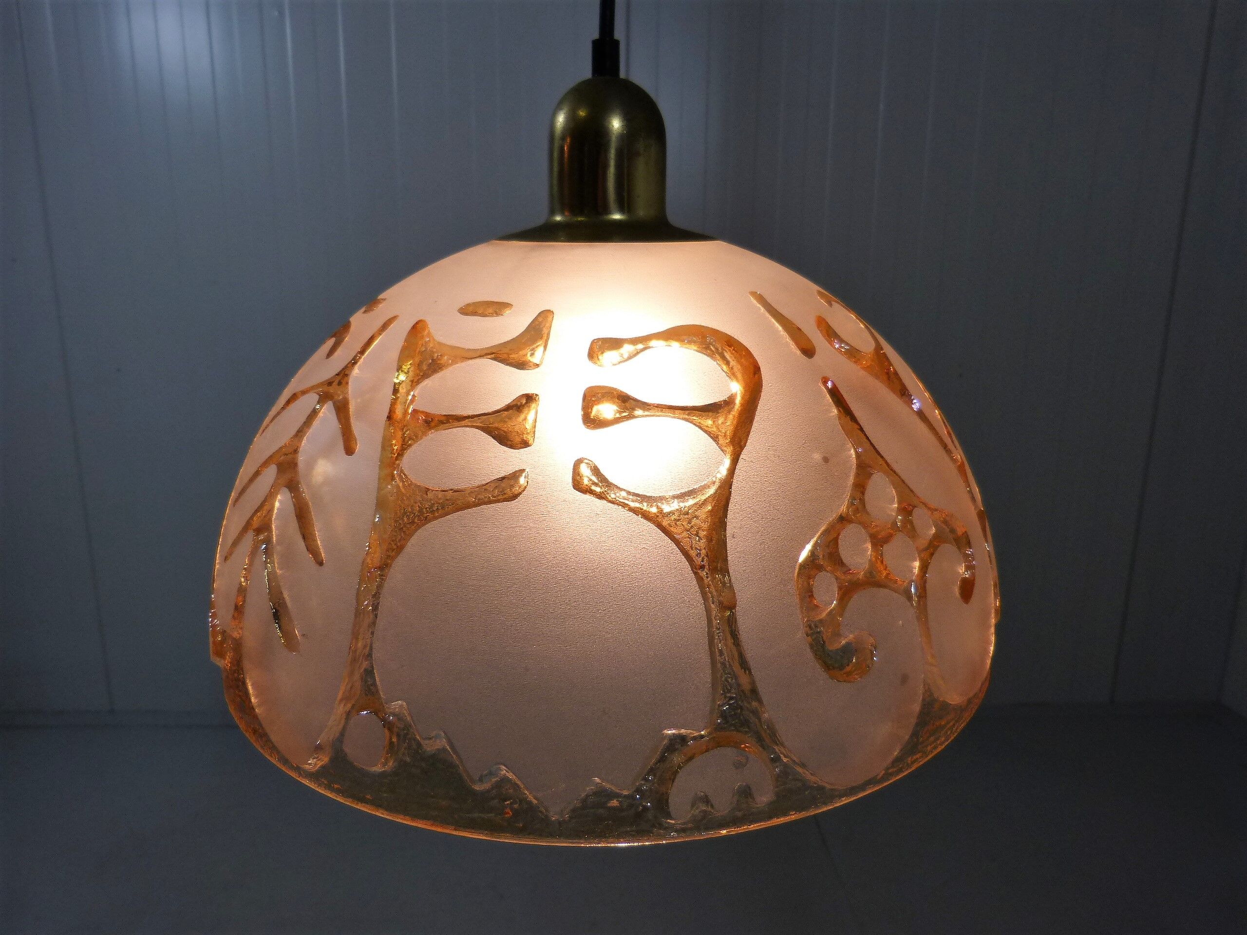 Peill & Putzler glass hanging lamp 1960-70’s