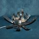 Wall lamp vintage flower stainless steel brushed ed. oxam jacqueline trocmé circa 1970