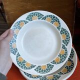 Lot of 8 Givors plates in antique earthenware.