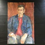 Portrait painting of the man with the moustache