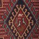 Vintage handmade Turkish rug 120x193 cm