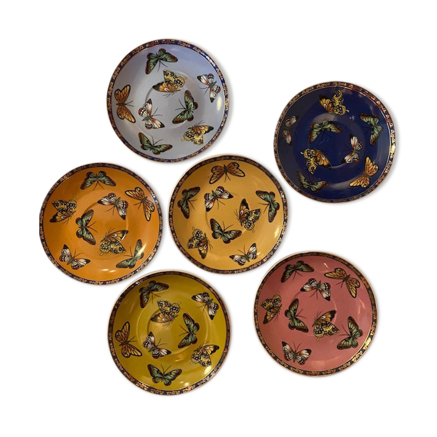 6 Saucers "butterflies"