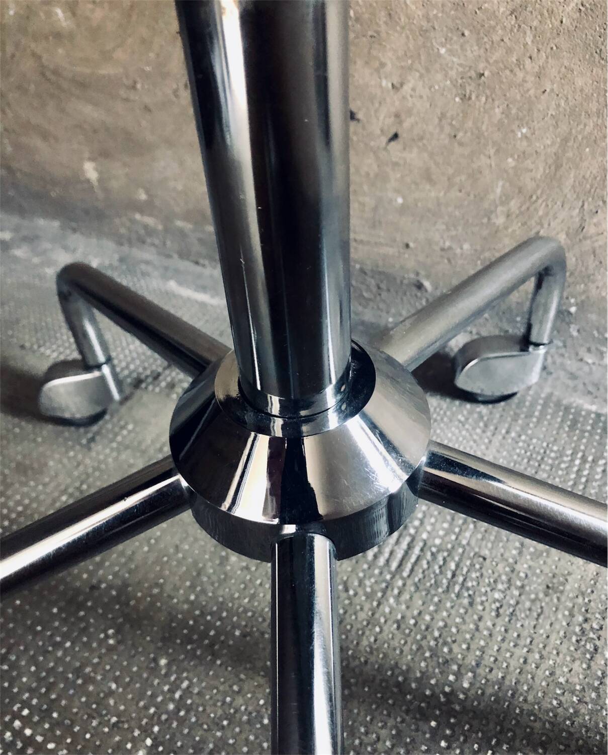 1950s/60s Chrome and Faux Leather Office Chair