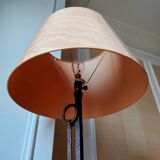 Brutalist wrought iron floor lamp
