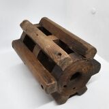 Teak candle holder