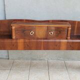 Cozy Art Deco headboard in burr walnut