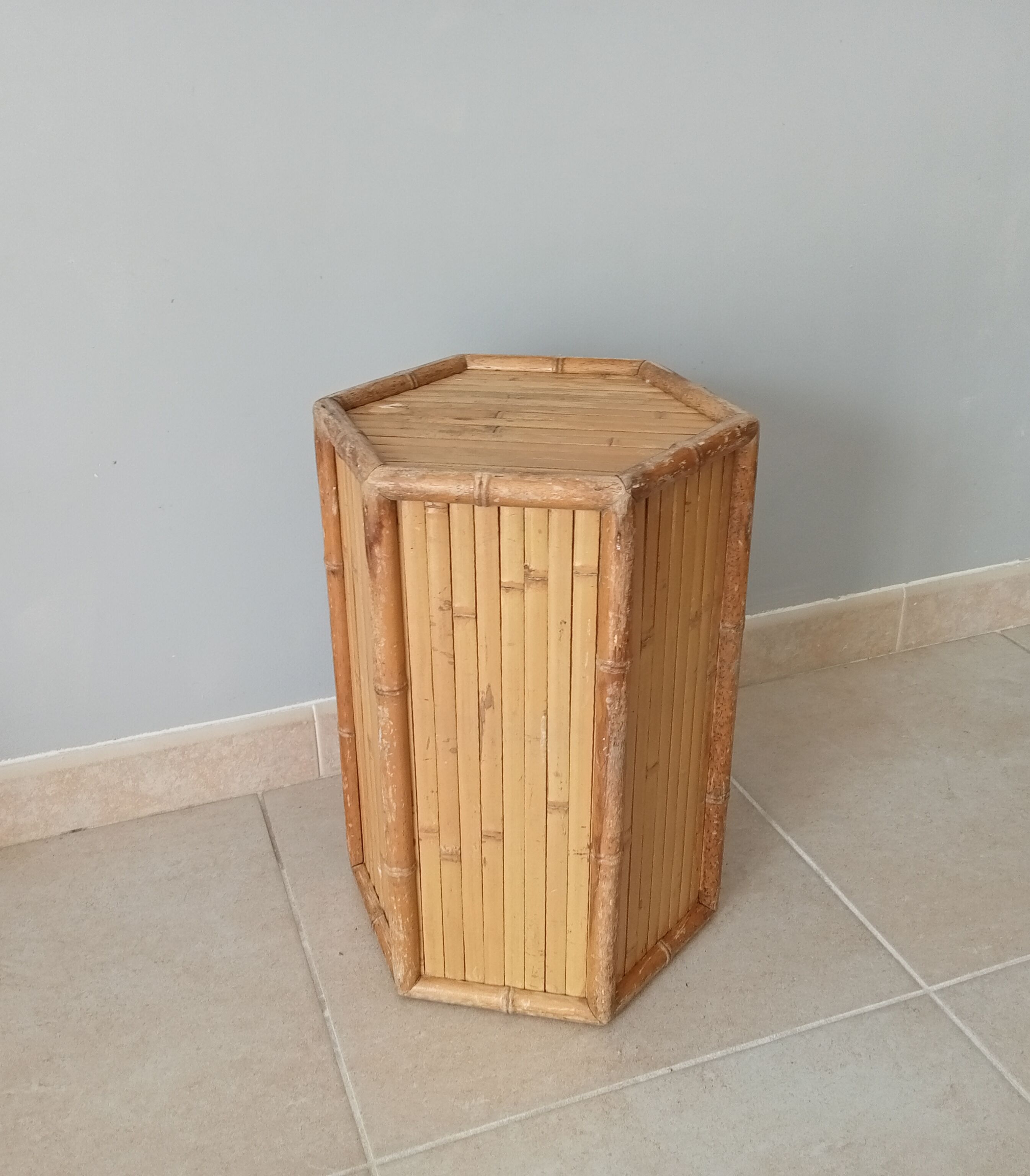 Vintage bamboo side table