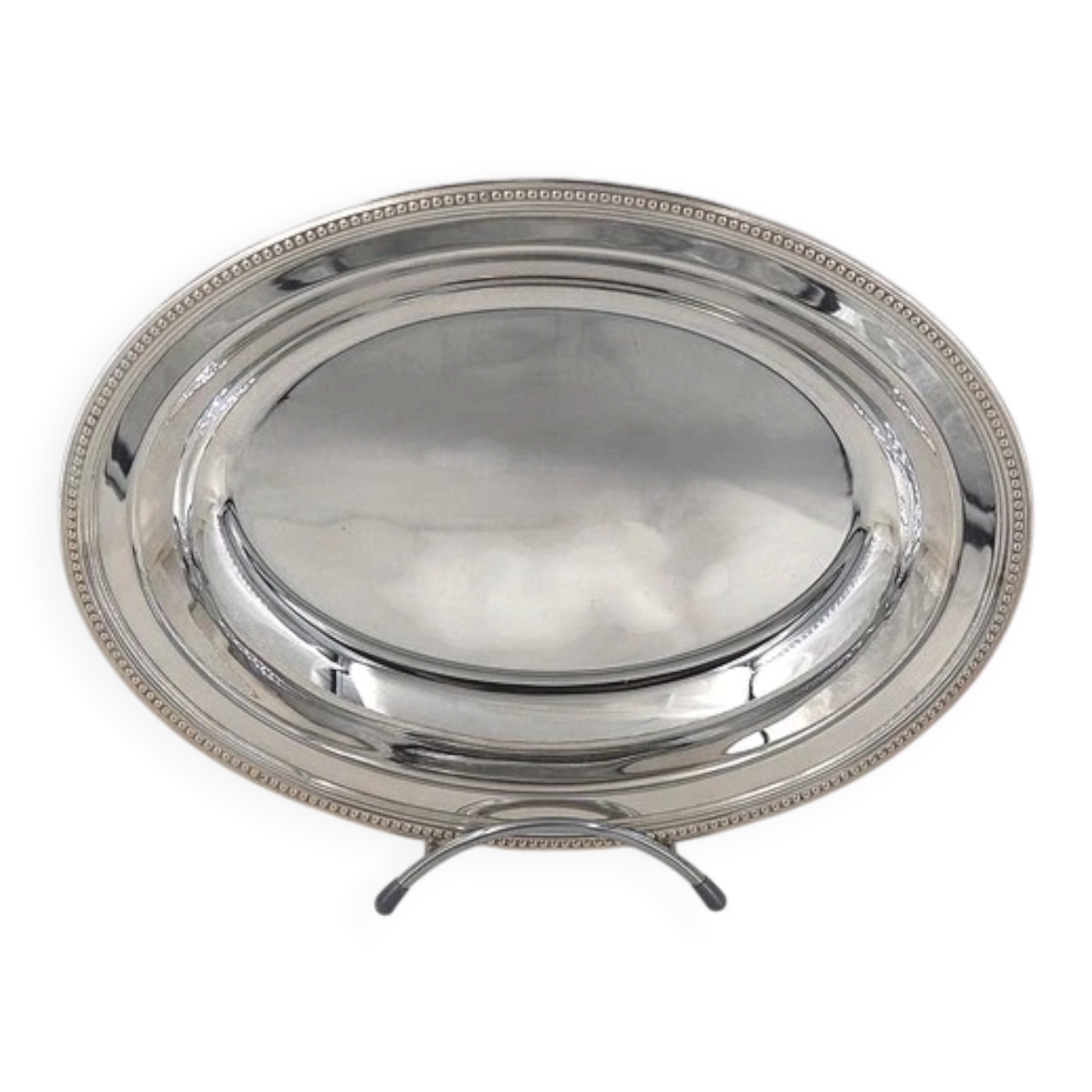 Christofle Perles basket, silver-plated bread basket, in excellent condition.