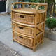 Old rattan wicker storage unit