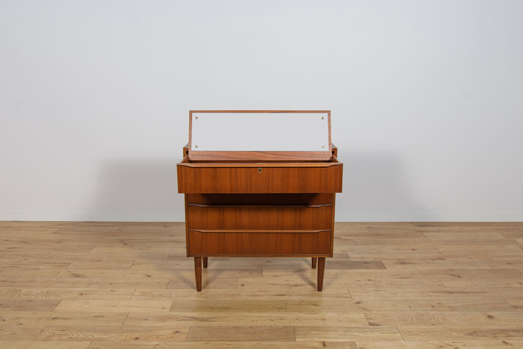 Mid-century teak dresser with dressing table, Denmark, 1960s