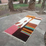 Handmade traditional natural wool rug size 140 x 260 cm