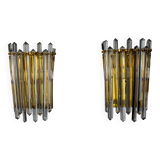 Pair of Kinkeldey wall lights, cut crystals, Germany, 1970