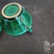 Pair of green ceramic cups K G Lunéville antique