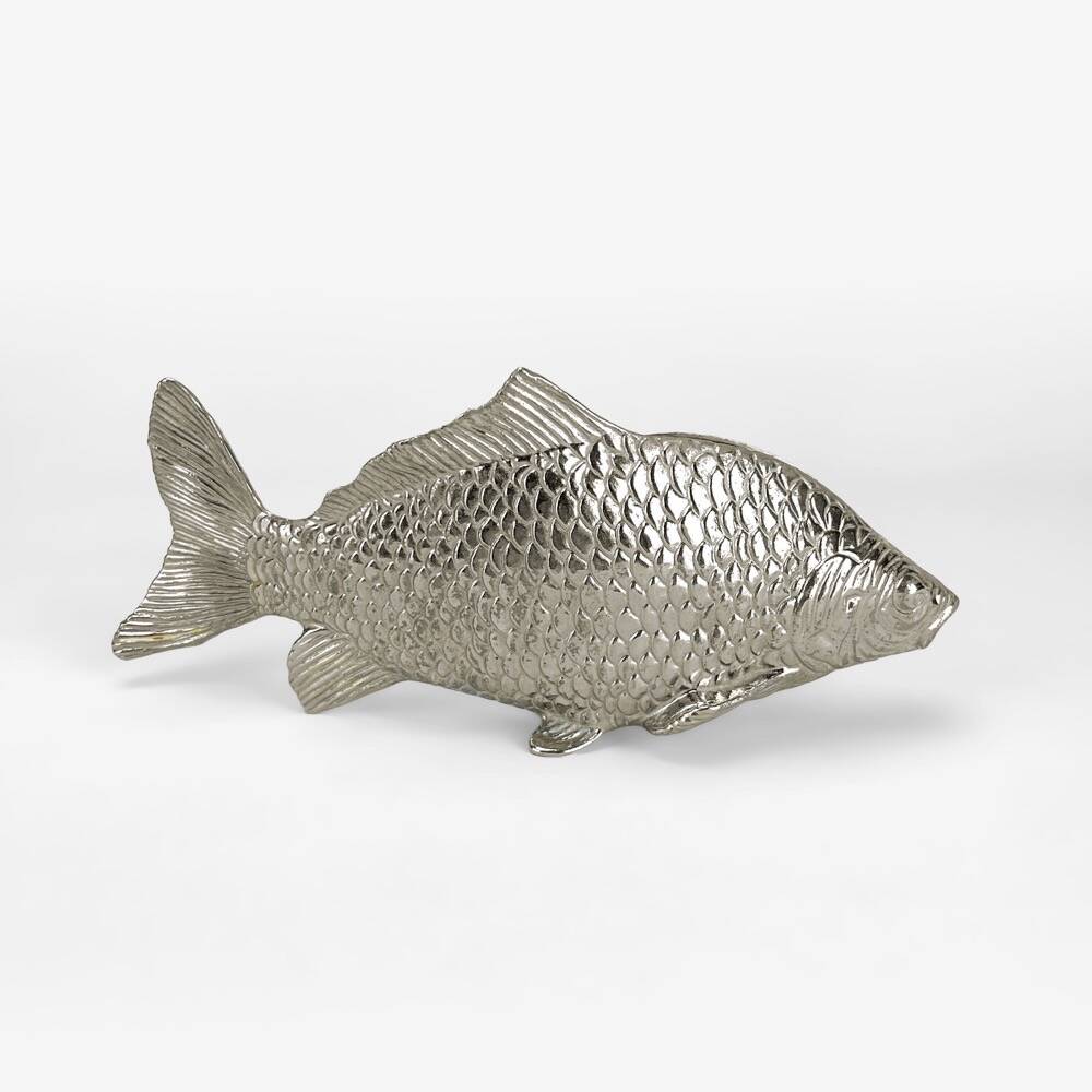 Silver metal fish napkin holder
