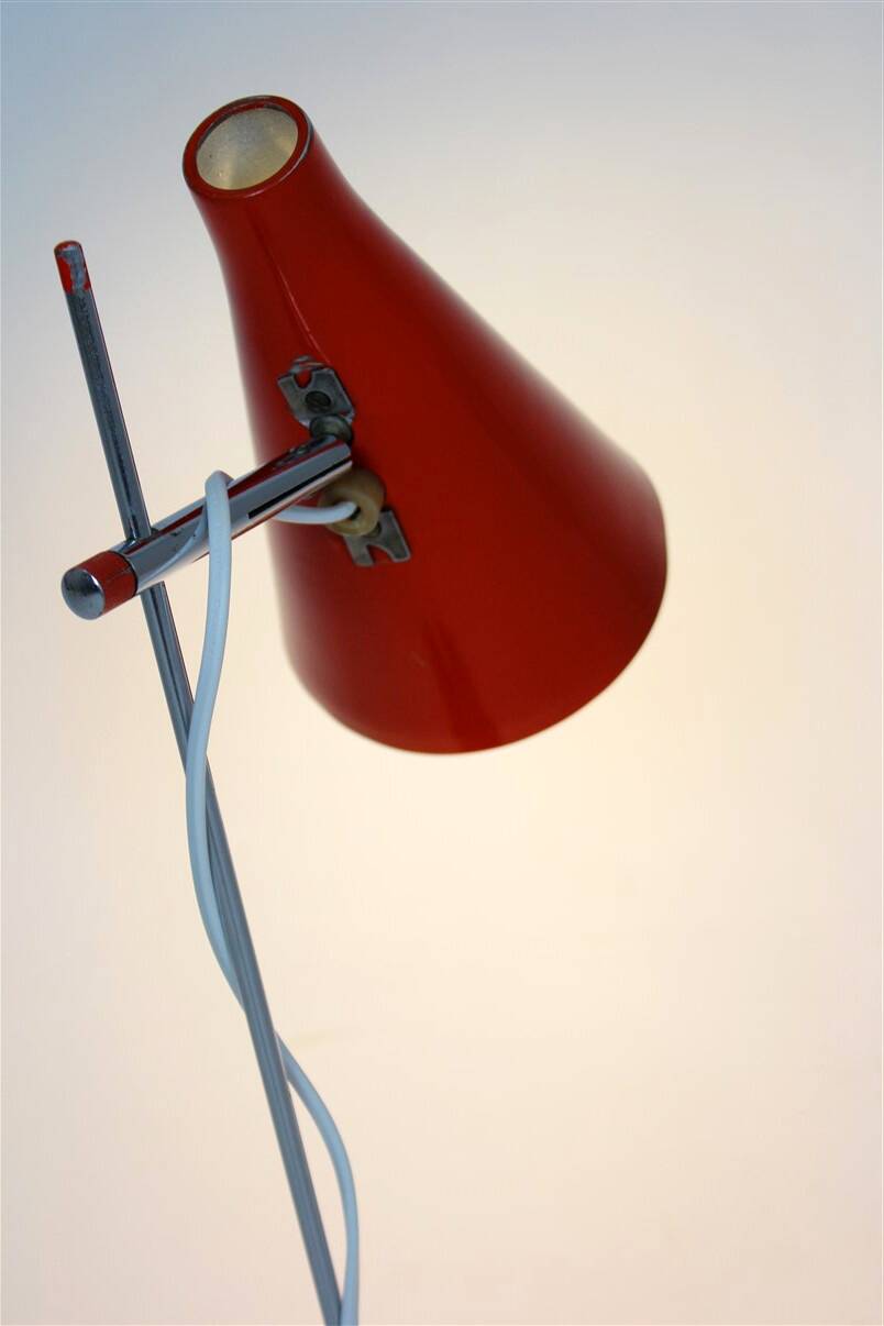 Red Table Lamp by Josef Hurka for Lidokov, 1970s