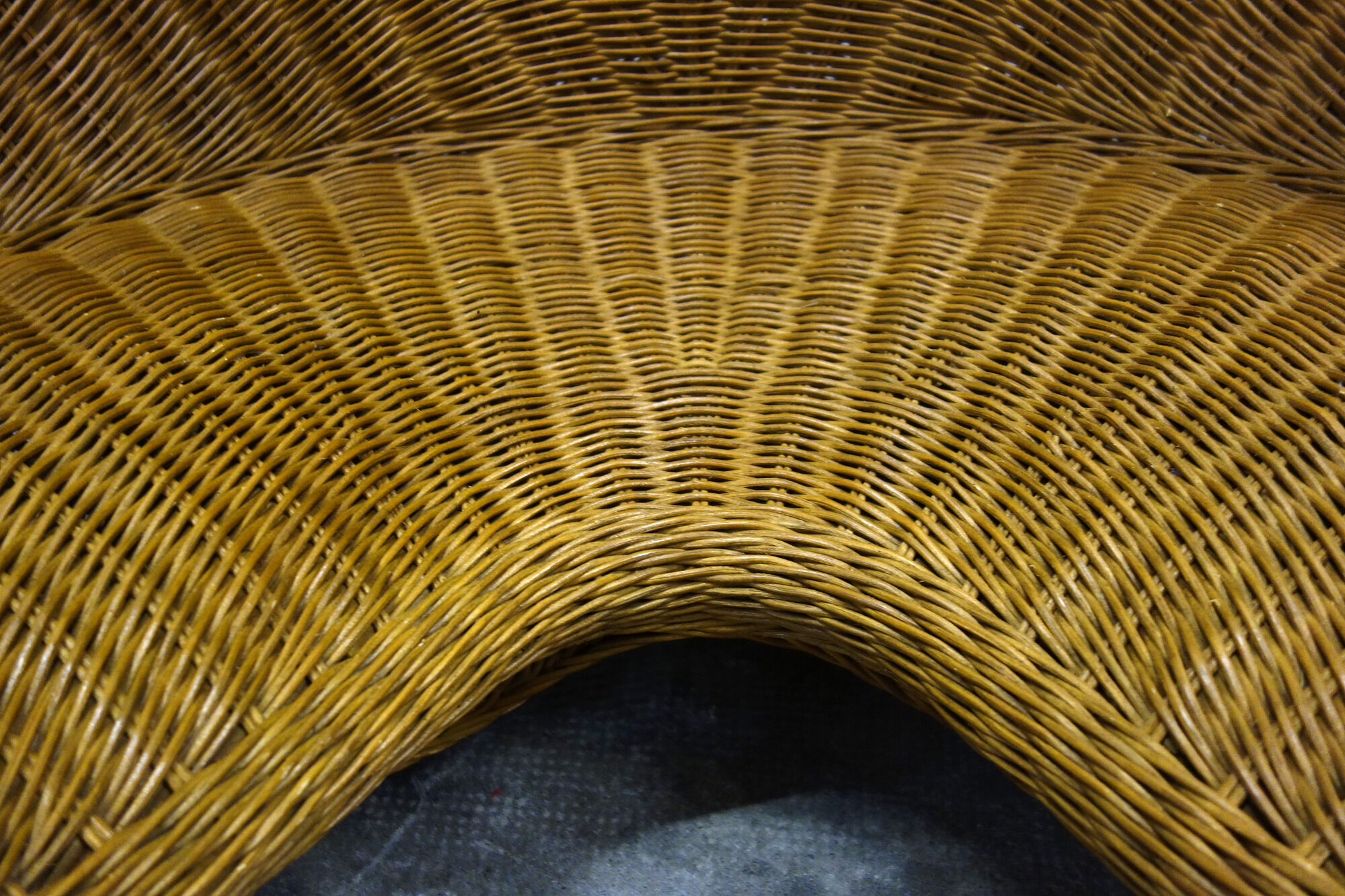 Meditation lotus armchair rattan braided 70s