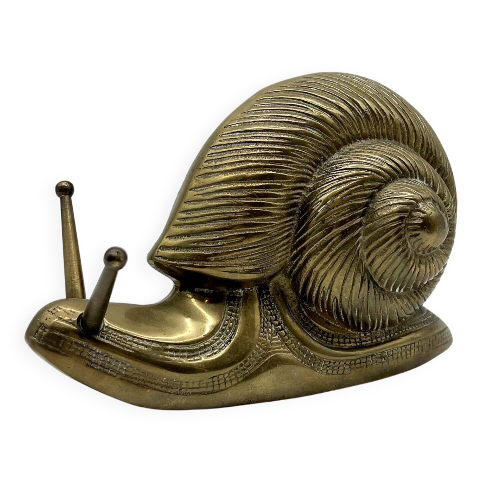 "XXL" brass snail – Germany, 1970s