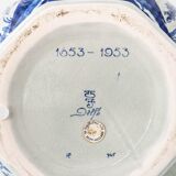 Large Royal Delft ceramic table lamp hand-painted for the 300th anniversary, 1953.