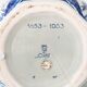 Large Royal Delft ceramic table lamp hand-painted for the 300th anniversary, 1953.