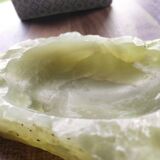 Raw natural jade stone ashtray