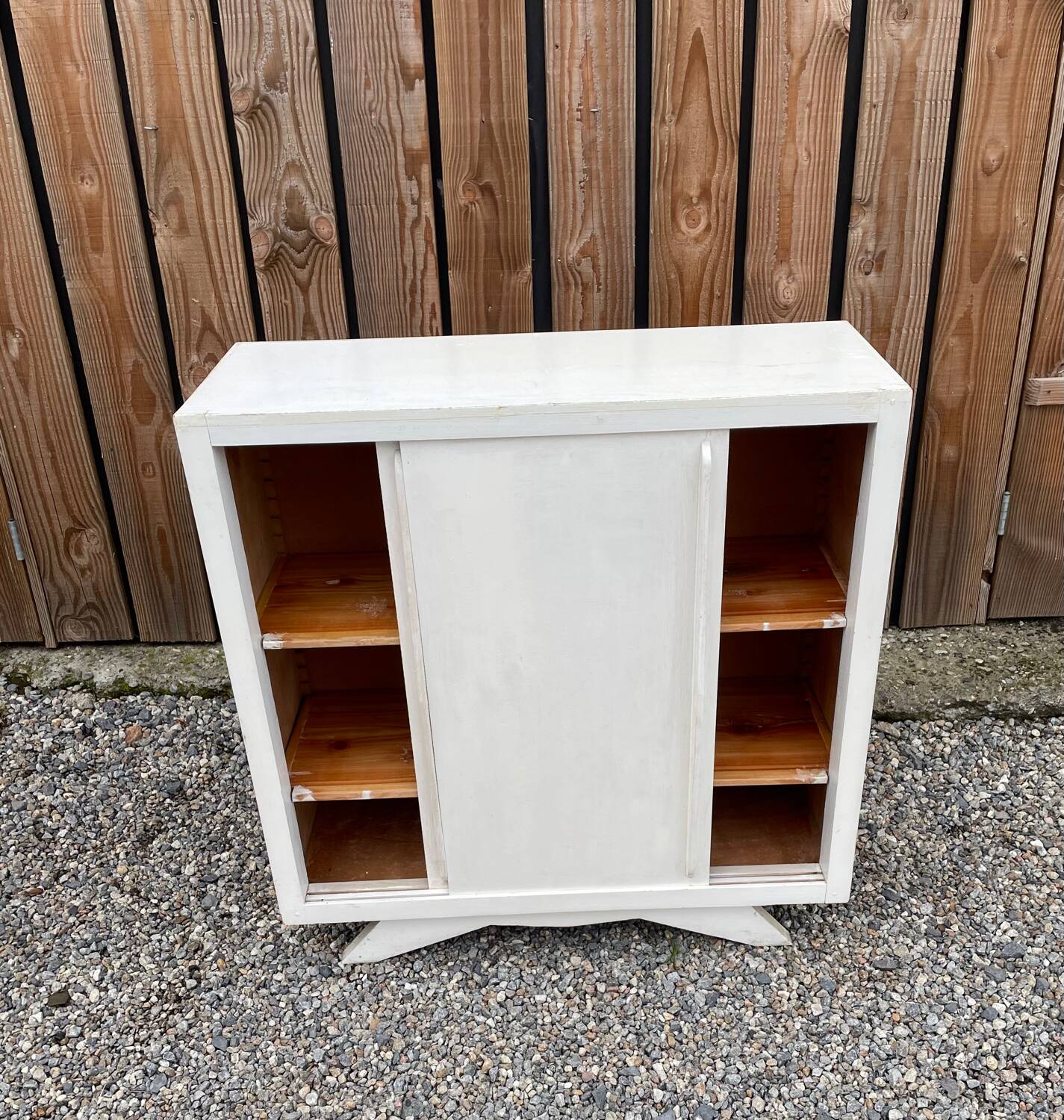 Vintage sideboard with sliding doors