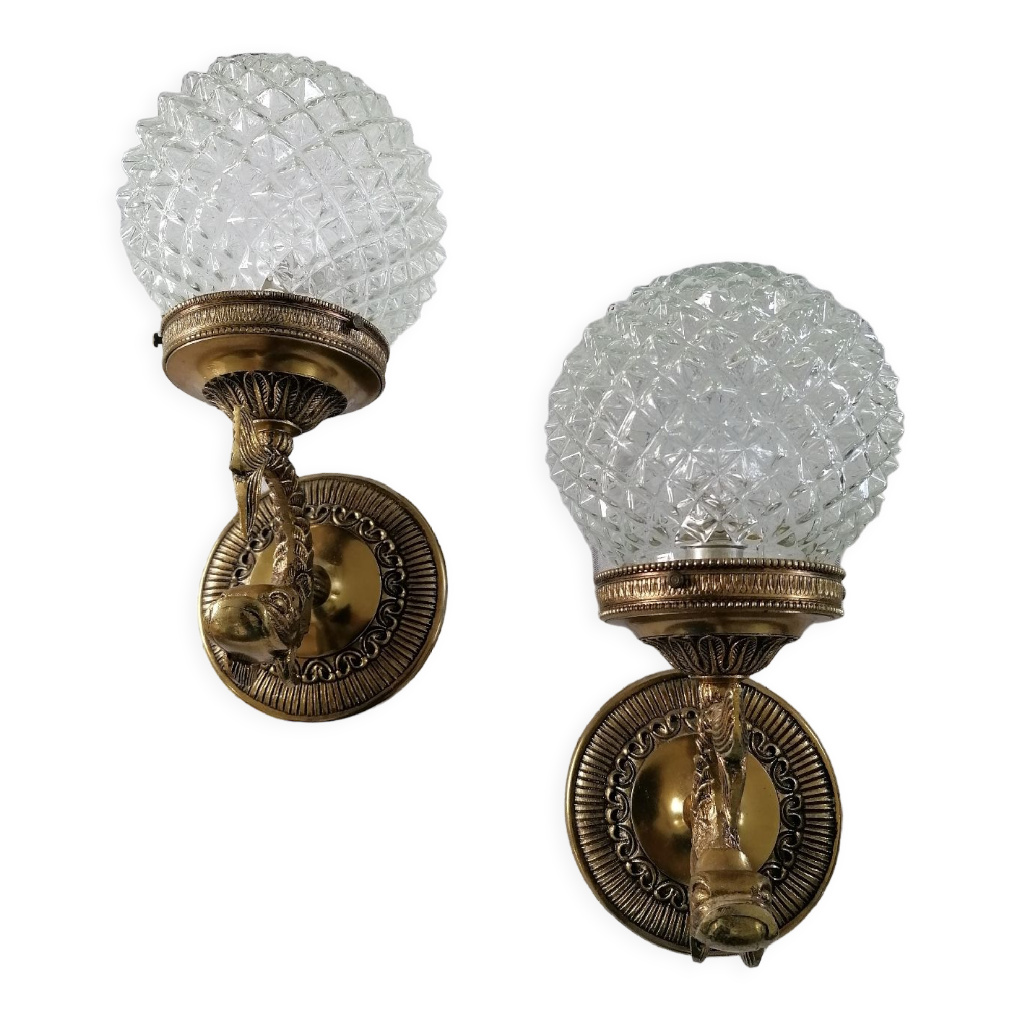 Pair of dolphin/fish sconces