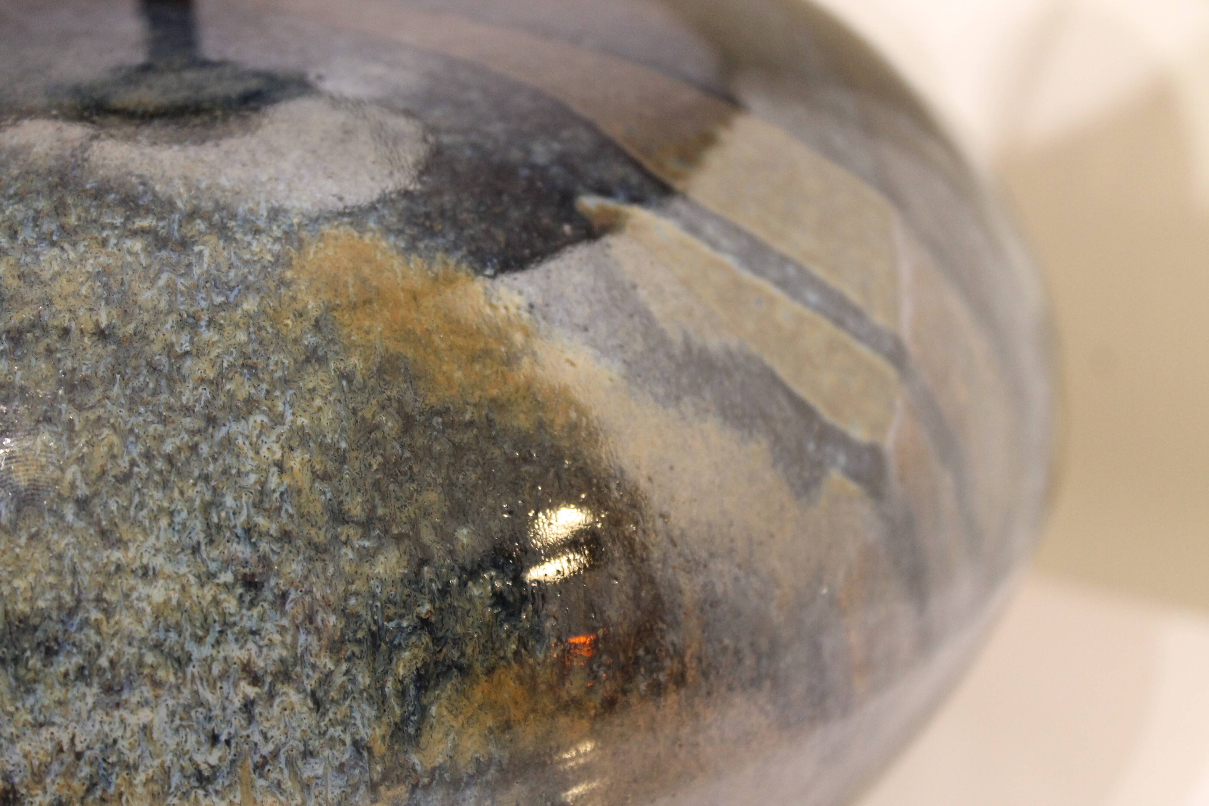 Vintage glazed ceramic lamp