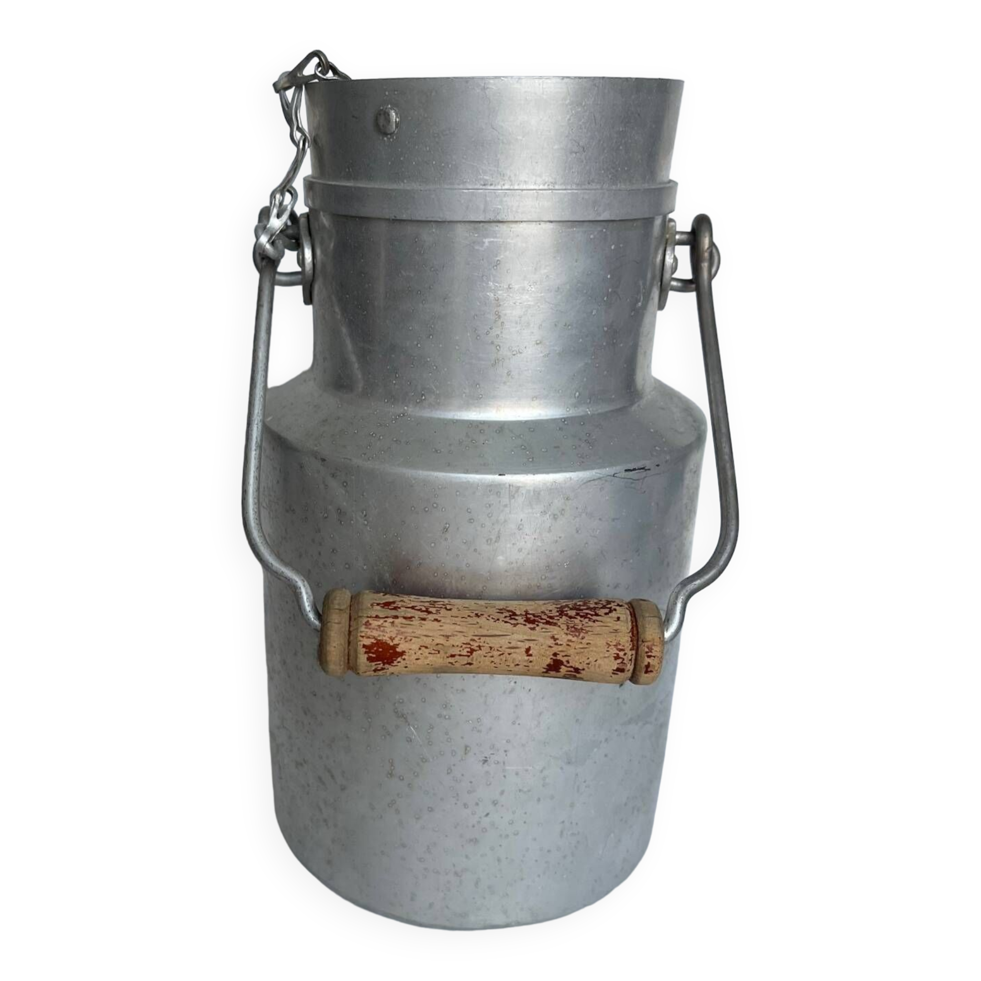 Old aluminum milk jug 1.5 liters