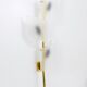 J.T. Kalmar Two Pairs of Large Floral Wall Sconces Auguri in Brass, Austria, 1950s