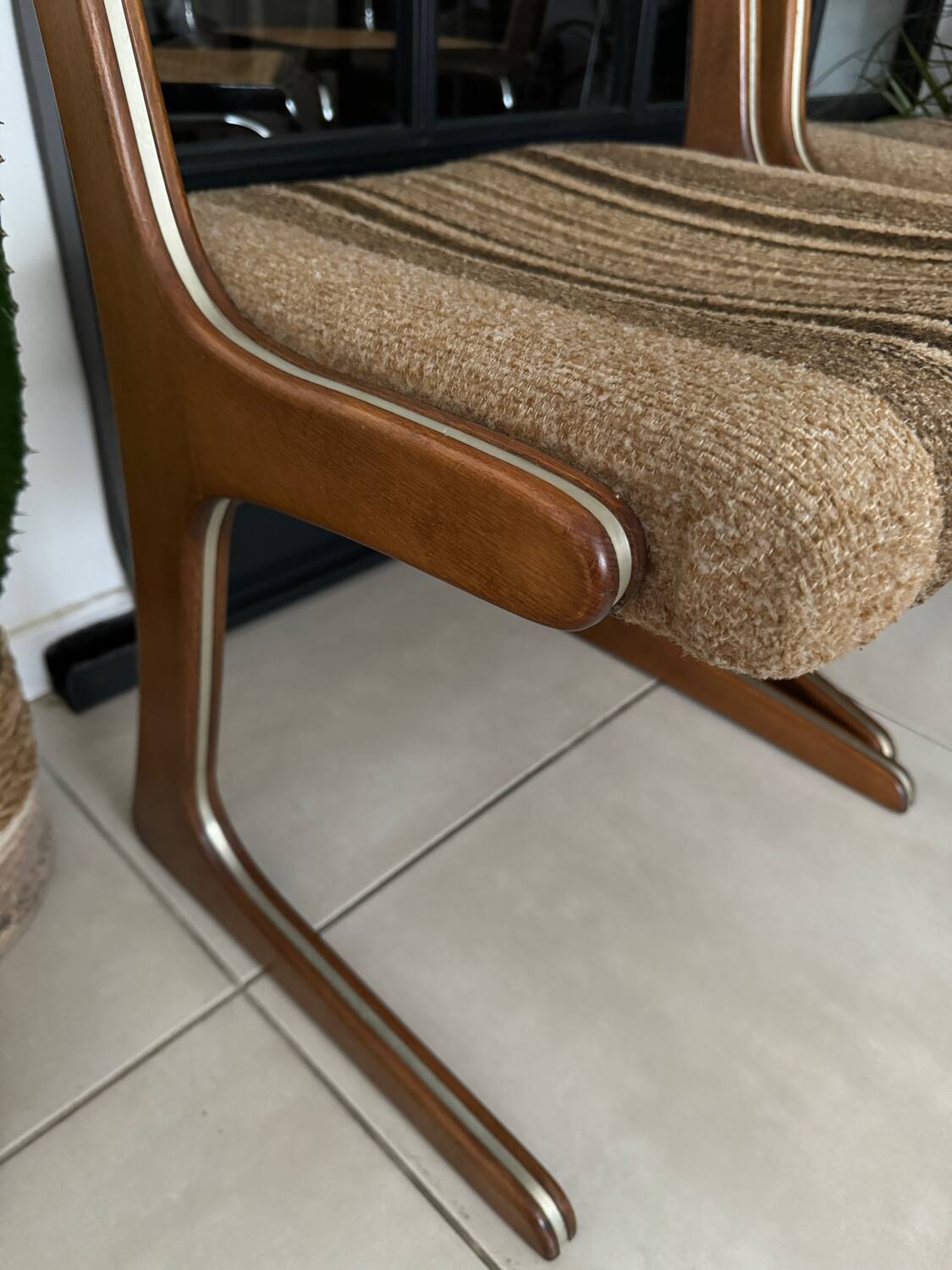 Pair of vintage Baumann Kangaroo chairs