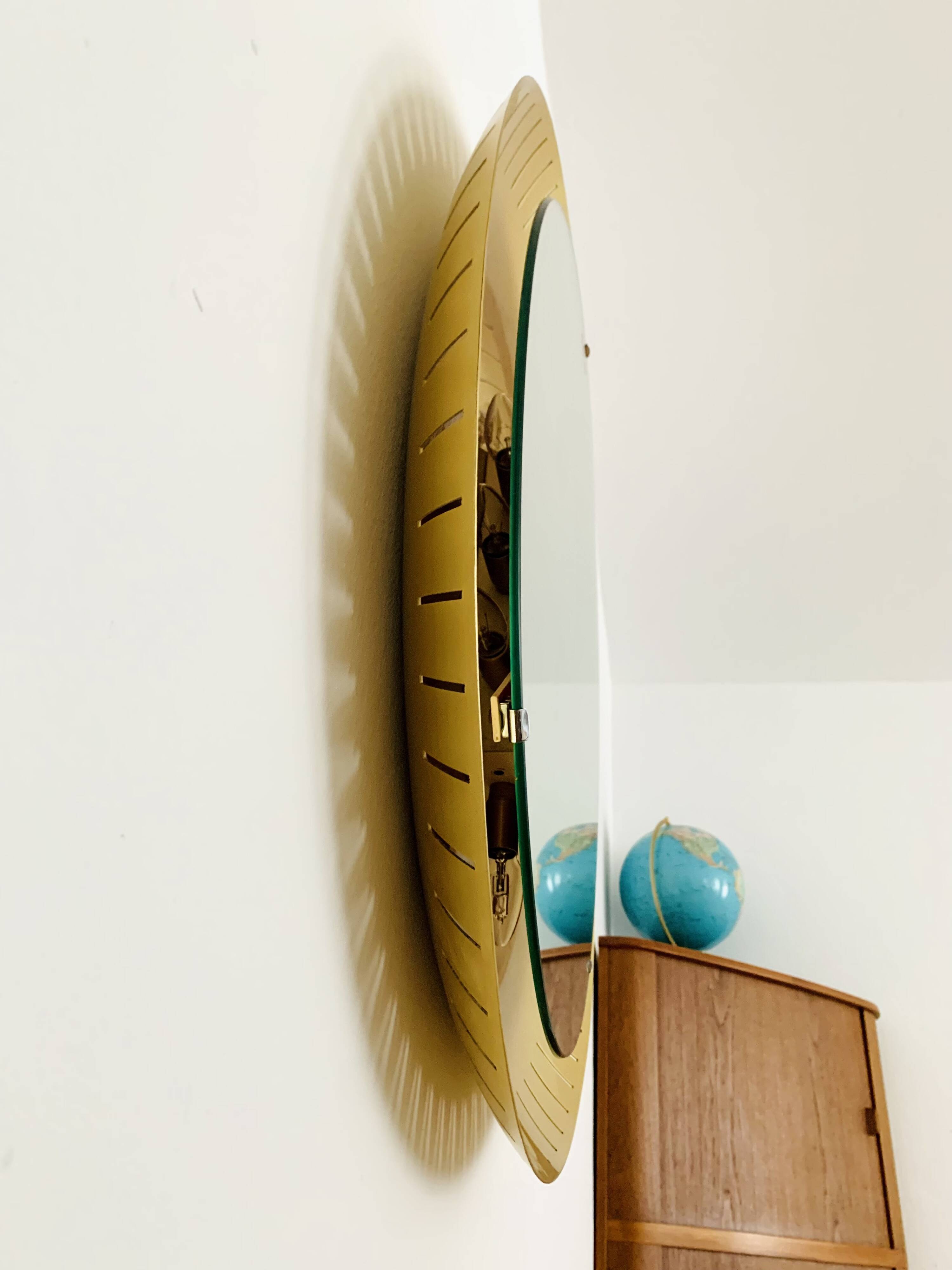 Miroir XXL lumineux de style moderne du milieu du siècle