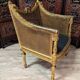 Fauteuil De Bureau Louis XVI Canné En Bois Doré