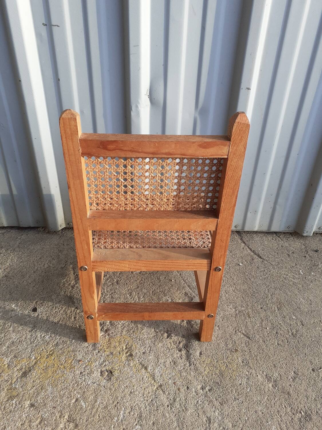 Wooden and cane children's chair