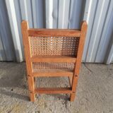 Wooden and cane children's chair